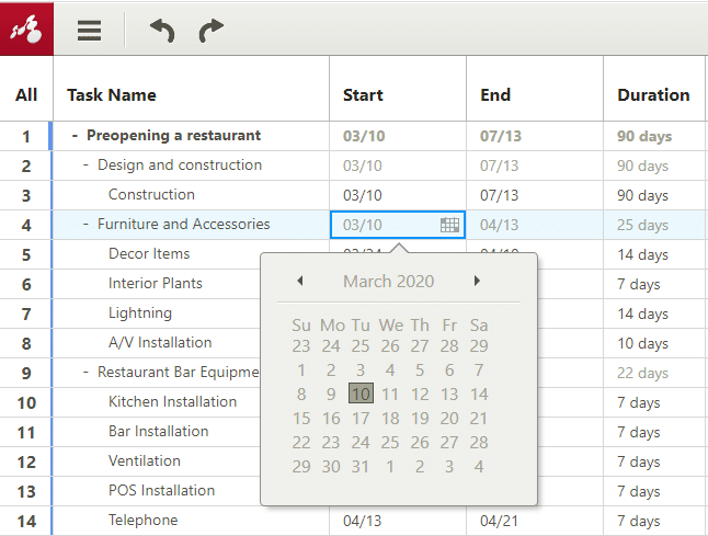 logiciel de diagramme de gantt